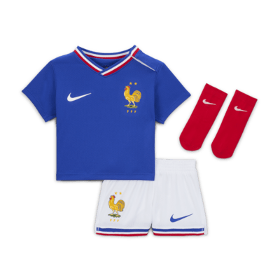 Conjunto de três peças de futebol de réplica Nike do equipamento principal Stadium FFF 2024/25 para bebé