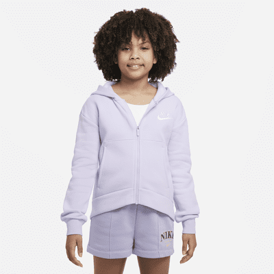 Nike Sportswear Club Fleece Older Kids' (Girls') Full-Zip Hoodie. Nike VN