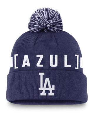 Мужские  Los Angeles Dodgers Hometown Peak Nike MLB Cuffed Pom Beanie