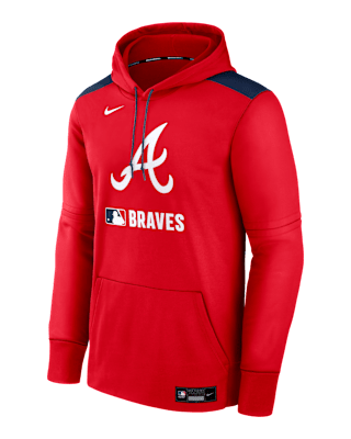 Мужское худи Atlanta Braves Authentic Collection Nike Therma MLB Pullover Hoodie