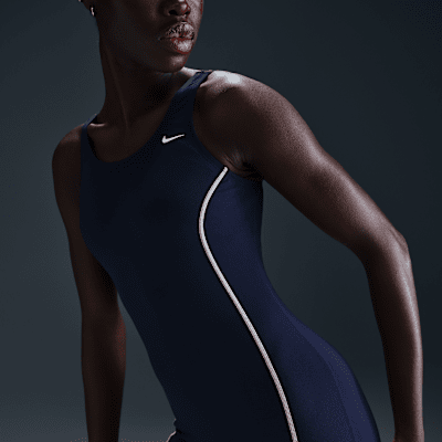 Traje de baño con piernas para mujer Nike Swim HydraStrong Solid