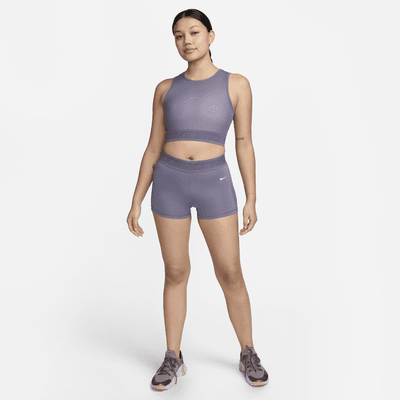 Nike Pro Women's Mid-Rise 3" Mesh-Paneled Shorts