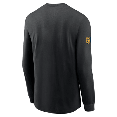Playera de manga larga Nike Dri-FIT de la NFL para hombre Pittsburgh Steelers Sideline Team Issue