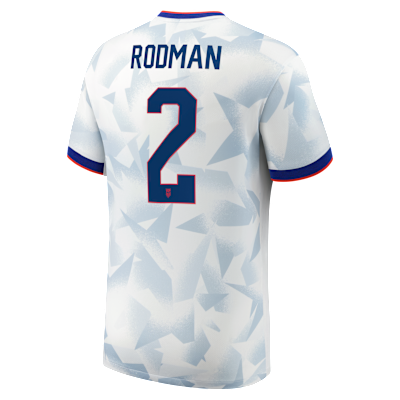 Jersey de futbol Nike Dri-FIT de la selección nacional de futbol femenino de Estados Unidos local 2025 Stadium Trinity Rodman para hombre