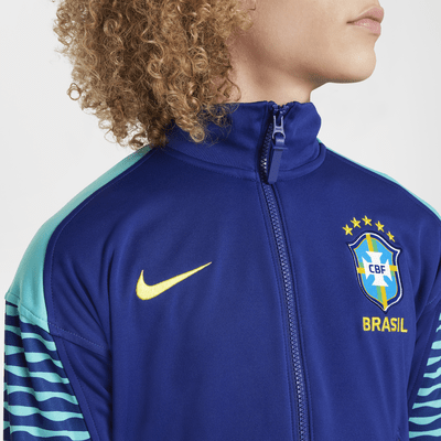 Chamarra Anthem de fútbol Nike Dri-FIT para niños talla grande Brazil Academy Pro