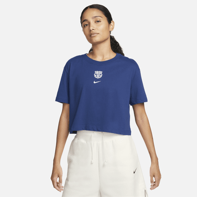 FC Barcelona Crest Women's Nike Soccer Cropped T-Shirt. Nike.com