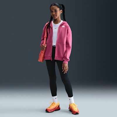 Nike Sportswear Club Fleece Big Kids' Oversized Full-Zip Hoodie