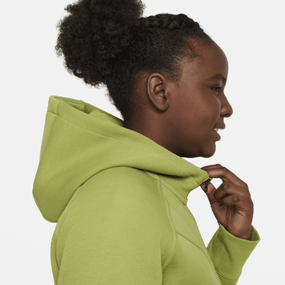 Nike Sportswear Tech Fleece Big Kids' (Girls') Full-Zip Hoodie (Extended Size)