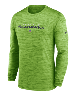 Seattle Seahawks Nike Dr-Fit Cotton Long Sleeve T-Shirt - Womens