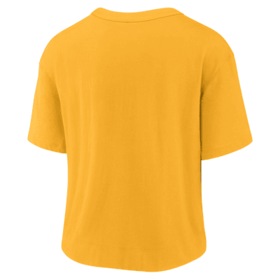 Nike Gold, Green Green Bay Packers High Hip Fashion T-shirt in