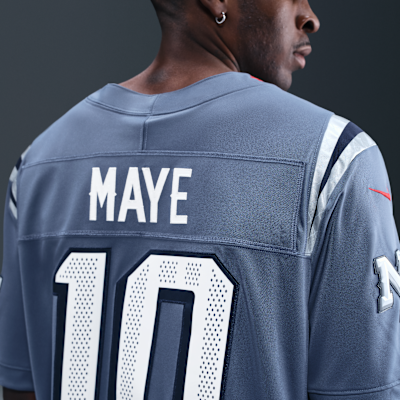 Jersey Nike Dri-FIT de la NFL Limited para hombre Drake Maye New England Patriots Rivalries Collection