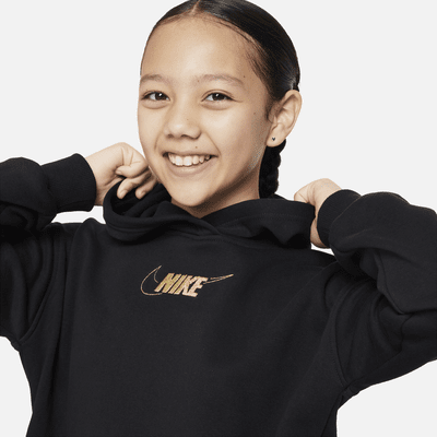 Vestido con gorro para niña talla grande Nike Sportswear Club Fleece