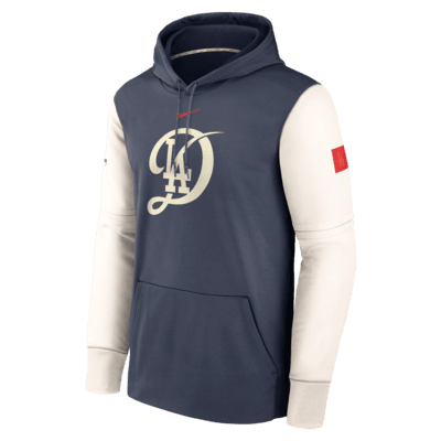 Los Angeles Dodgers City Connect Practice Men's Nike Therma MLB Pullover Hoodie