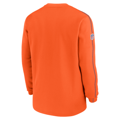 Playera de manga larga de la NFL Nike para hombre Denver Broncos Logo Coach