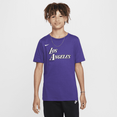 Los Angeles Lakers City Edition Nike NBA-T-Shirt mit Logo für ältere Kinder