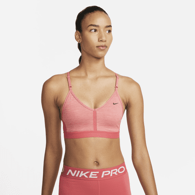 Women's Nike Flyknit Indy Tech Pack Medium Support Sports Bra S Pink Gray