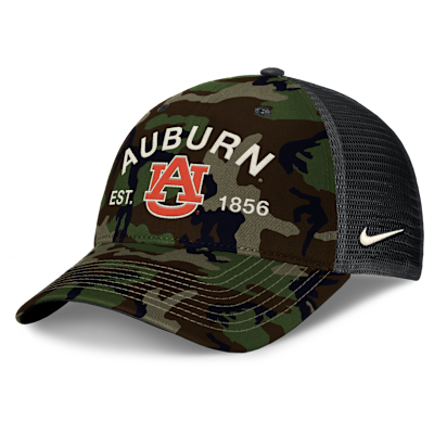 Gorra de rejilla universitaria Nike ajustable para hombre Auburn 2025 Military Appreciation Rise