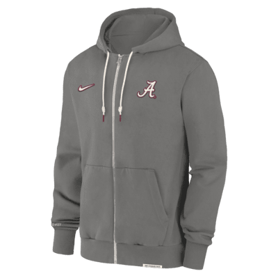 Sudadera con gorro universitaria Nike Dri-FIT de cierre completo para hombre Alabama Crimson Tide Sideline Player