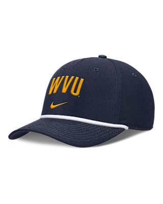 Мужские  West Virginia Primetime Rise Campus Nike College Adjustable Hat