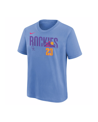 Детская футболка Colorado Rockies Kris Bryant City Connect Big Kids' Nike MLB