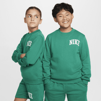 Sudadera de cuello redondo de French Terry para niños talla grande Nike Sportswear Club