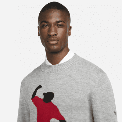Sudadera de cuello redondo de golf tejida tipo suéter para hombre Tiger Woods