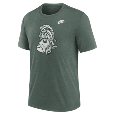 Playera universitaria Nike para hombre Michigan State Spartans Blitz Evergreen Legacy Primary