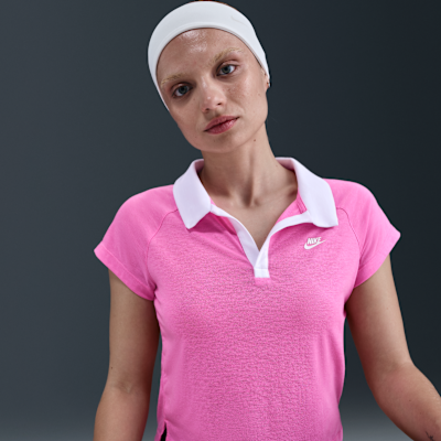 Nike Sportswear aansluitende retro polotop voor dames