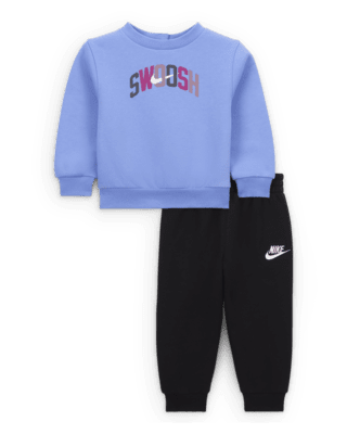 Детские  Nike Sportswear Powder Play Baby (12-24M) Lightweight Fleece 2-Piece Crew Set