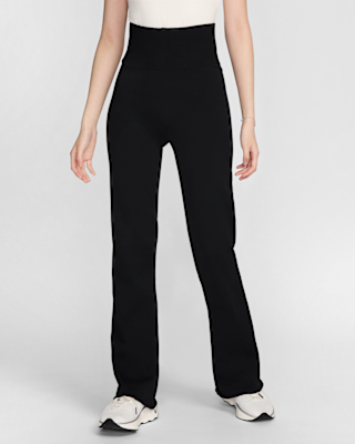 nike black high waist oversized flared trousers