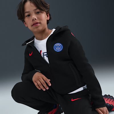 Paris Saint-Germain Tech Third Older Kids' Nike Total 90 Football Fleece Full-Zip Hoodie
