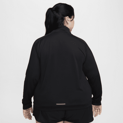 Nike Swoosh Dri-FIT tussenlaag met korte rits voor dames (Plus Size)