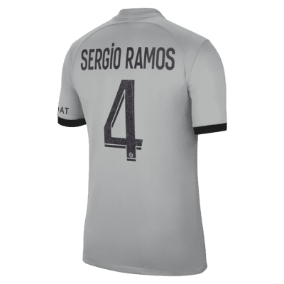 Paris Saint-Germain 2022/23 Stadium Away (Sergio Ramos) Big Kids' Nike Dri-FIT Soccer Jersey