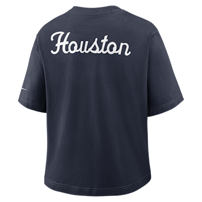Houston Texans Rewind Pocket Boxy Women's Nike NFL T-Shirt