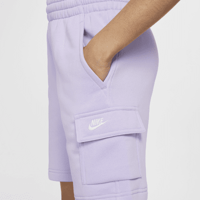 Shorts cargo para niños talla grande Nike Sportswear Club Fleece