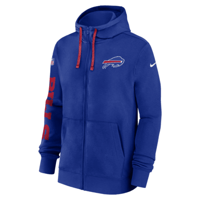 Buffalo Bills Sideline Team Issue Club Men's Nike Full Zip Hoodie