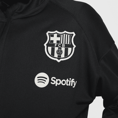 FC Barcelona Strike Nike Dri-FIT kötött futballtréningruha kisgyerekeknek