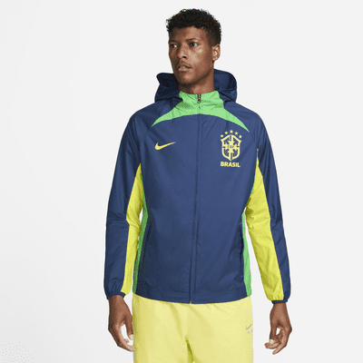 channel Frill summer Brasilien AWF Herren-Fußballjacke mit durchgehendem Reißverschluss. Nike DE