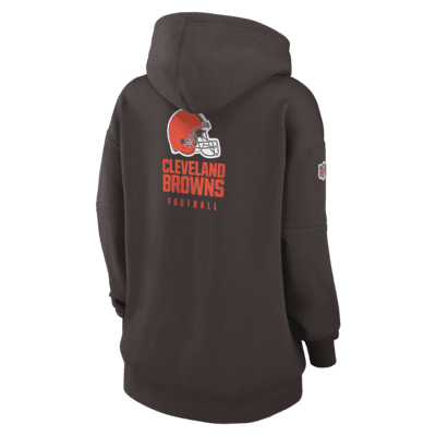 Men's Nike Brown Cleveland Browns Sideline Club Fleece Pullover Hoodie