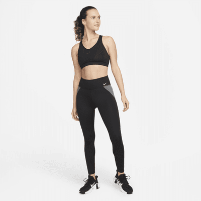 Leggings de bloques de color de tiro medio para mujer Nike One