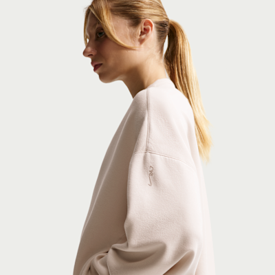 Nike 24.7 ImpossiblySoft Women's Dri-FIT Oversized Crew-Neck Full-Zip Top