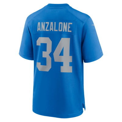 Alex Anzalone Detroit Lions Men's Nike NFL Game Football Jersey