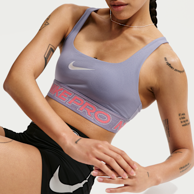 Nike Pro Hafif Destekli Pedsiz Kadın Spor Sütyeni görsel 3