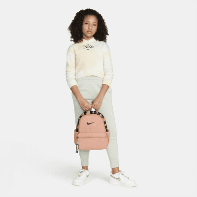 pink and white nike backpack