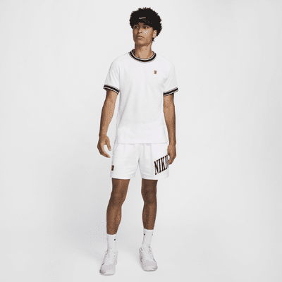 Haut de tennis à manches courtes NikeCourt Heritage pour homme