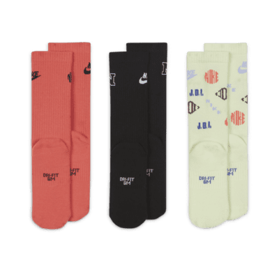 Nike Everyday Kids' Cushioned Crew Socks (3 Pairs)