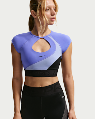 Женские шорты Nike Pro Sculpt Medium-Support Padded Short-Sleeve Sports Bra