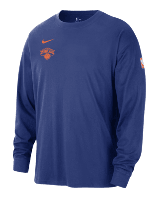 Мужская футболка New York Knicks Courtside Nike NBA Long-Sleeve Max90