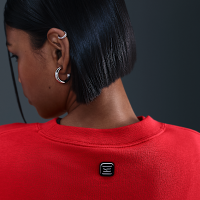 Sweatshirt de gola redonda folgada Nike Sportswear Phoenix Fleece Shox para mulher