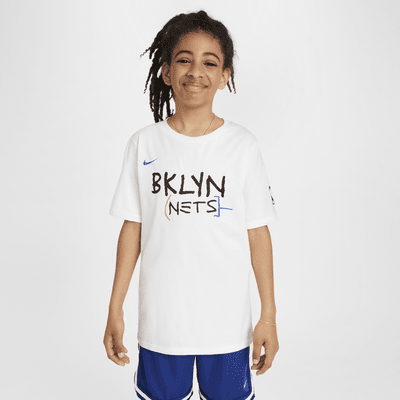 Brooklyn Nets City Edition Older Kids' Nike NBA Logo T-Shirt